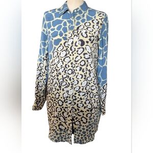 Equipment Femme Long Tunic Top 100% Silk Size M